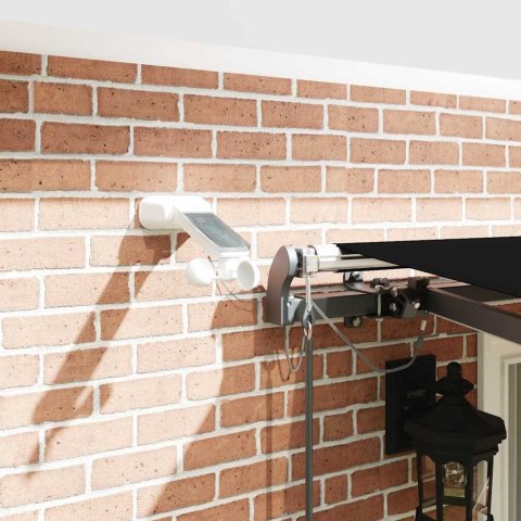 MARKIZA OGRODOWA ELEKTRYCZNA 400X350 CM CZARNA NA PILOTA ZWIJANA OCHRONA UV