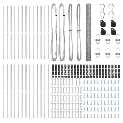 SŁUPEK OGRODZENIOWY. SREBRNY 50X 1,6M (SIATKA 36MM) STAL