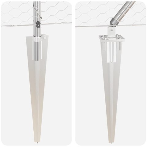 SŁUPEK OGRODZENIOWY. SREBRNY 50X 1,6M (SIATKA 36MM) STAL