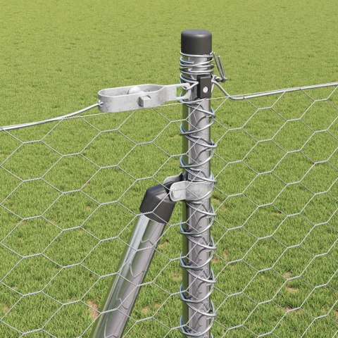 SŁUPEK OGRODZENIOWY. SREBRNY 50X 1,6M (SIATKA 36MM) STAL