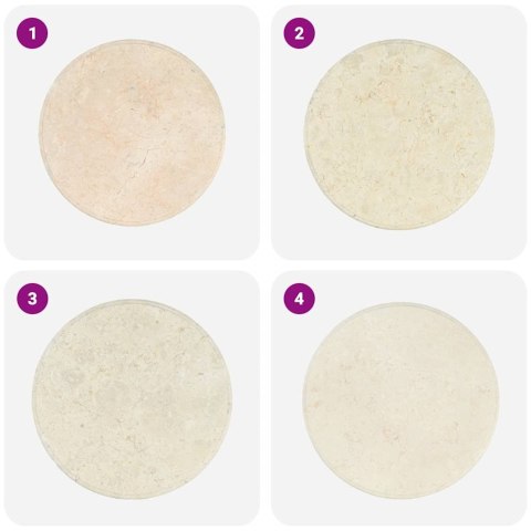 BLAT DO STOŁU KREMOWY Ø60X2,5CM MARMUR