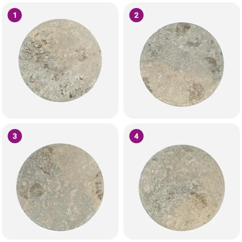 BLAT DO STOŁU SZARY Ø50X2,5CM MARMUR