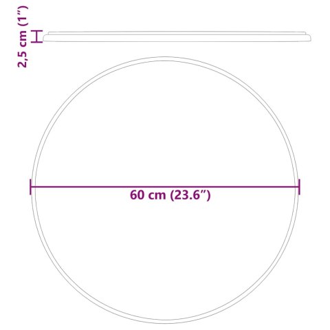 BLAT DO STOŁU SZARY Ø60X2,5CM MARMUR