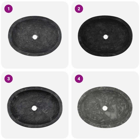 UMYWALKA CZARNA 53X40X15CM MARMUROWA