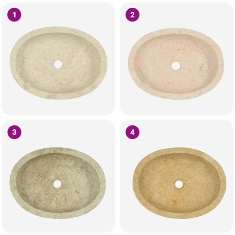 UMYWALKA KREMOWA 53X40X15CM MARMUROWA