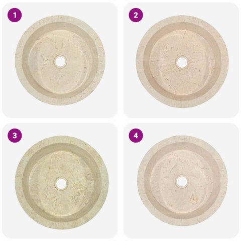 UMYWALKA KREMOWA Ø40X15CM MARMUROWA