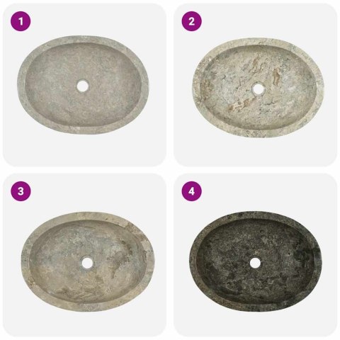 UMYWALKA SZARA 53X40X15CM MARMUROWA