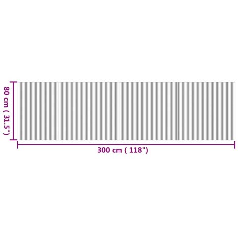 DYWAN PROSTOKĄTNY NATURALNY 80X300CM BAMBUSOWY