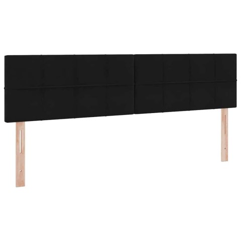 VidaXL Łóżko Ze LED Lights Z zagłówkiem Czarny 200 x 200 cm Aksamit