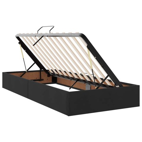 VidaXL Łóżko Ze LED Lights Z zagłówkiem Czarny 200 x 200 cm Aksamit