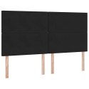 VidaXL Łóżko Ze LED Lights Z zagłówkiem Czarny 200 x 200 cm Aksamit