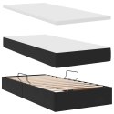 VidaXL Łóżko Ze LED Lights Z zagłówkiem Czarny 200 x 200 cm Aksamit