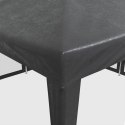 NAMIOT IMPREZOWY Z 8 ŚCIANAMI Z SIATKI ANTRACYT 4X4 M HDPE