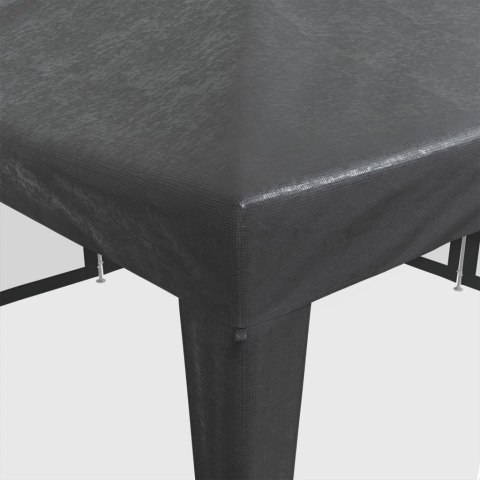 NAMIOT IMPREZOWY Z 8 ŚCIANAMI Z SIATKI ANTRACYT 4X4 M HDPE