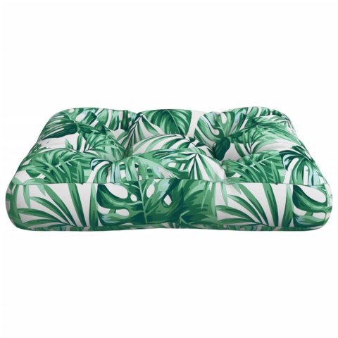 VidaXL Poduszka na paletę, wzór w liście, 58x58x10 cm, tkanina