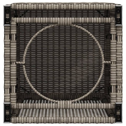 OSŁONA BUTLI GAZOWEJ STOLIK OGRODOWY RATANOWY SZARY 40X40 CM DO GRILLA TARAS