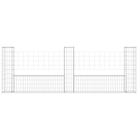 OGRODZENIE GABIONOWE Z 3 SŁUPKAMI ŻELAZO 260X20X100CM