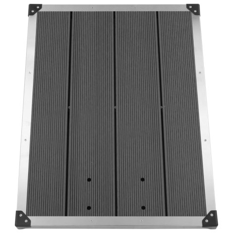 VidaXL Prysznic ogrodowy z szarą podstawą, 220 cm, aluminium
