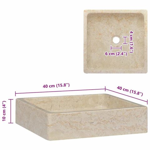 UMYWALKA KREMOWA 40X40X10CM MARMUROWA