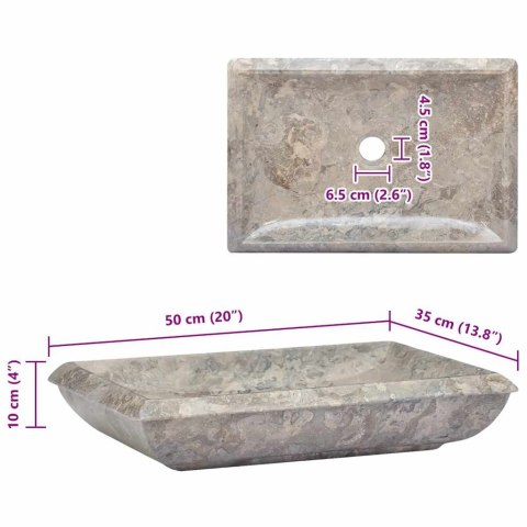 UMYWALKA SZARA 50X35X10CM MARMUROWA
