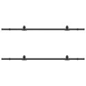 VidaXL System do montażu drzwi przesuwnych, 213,5 cm, stal, czarny