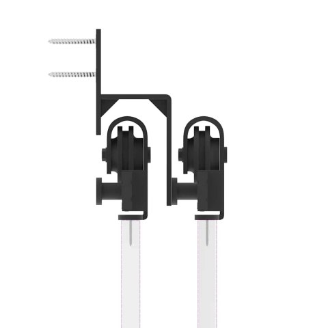 VidaXL System do montażu drzwi przesuwnych, 213,5 cm, stal, czarny
