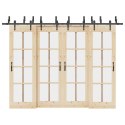 VidaXL System do montażu drzwi przesuwnych, 305 cm, stal, czarny