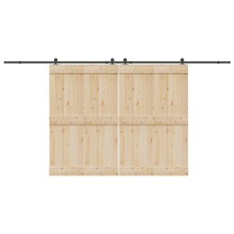 VidaXL System do montażu drzwi przesuwnych, 305 cm, stal, czarny