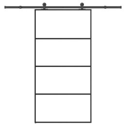 VidaXL Drzwi przesuwne a akcesoriami, 102,5x205 cm, ESG i aluminium