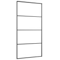 VidaXL Drzwi przesuwne a akcesoriami, 102,5x205 cm, ESG i aluminium