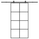 VidaXL Drzwi przesuwne a akcesoriami, 102,5x205 cm, ESG i aluminium