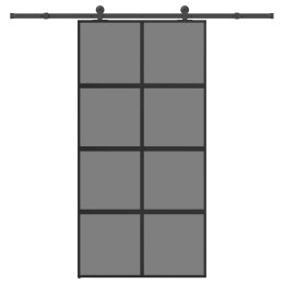 VidaXL Drzwi przesuwne z osprzętem, 102,5x205 cm, szkło i aluminium