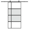 VidaXL Drzwi przesuwne z osprzętem, 102,5x205 cm, szkło i aluminium