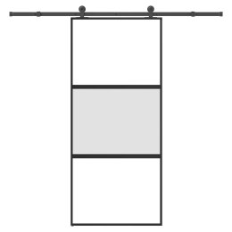 VidaXL Drzwi przesuwne z zestawem okuć Szkło hartowane i aluminium