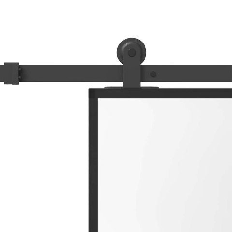 VidaXL Drzwi przesuwne z zestawem okuć Szkło hartowane i aluminium