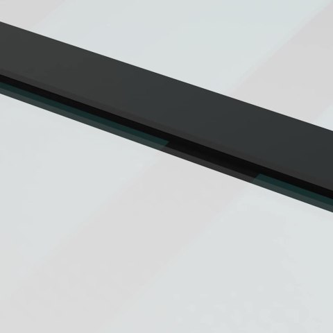 VidaXL Drzwi przesuwne z zestawem okuć czarne 76x205 cm ESG szkło