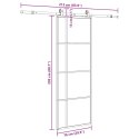 VidaXL Drzwi przesuwne z zestawem okuć czarne 76x205 cm ESG szkło