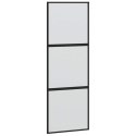VidaXL Drzwi przesuwne z zestawem okuć czarne 76x205cm szkło hartowane