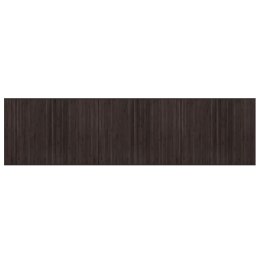 VidaXL Dywan prostokątny, ciemnobrązowy, 80x300 cm, bambusowy