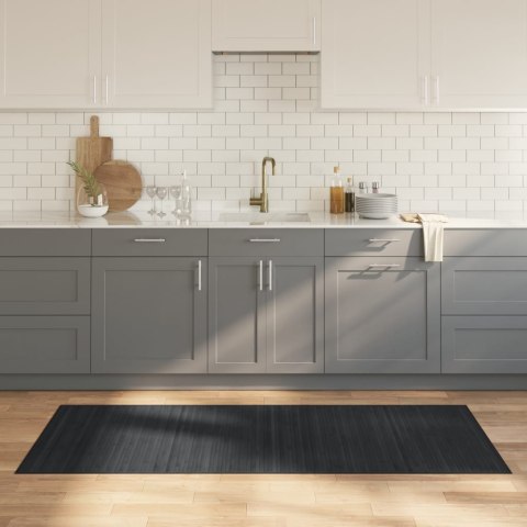 DYWAN PROSTOKĄTNY SZARY 80X200CM BAMBUSOWY