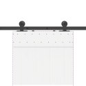 VidaXL System do montażu drzwi przesuwnych, 213,5 cm, stal, czarny