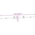 VidaXL System do montażu drzwi przesuwnych, 213,5 cm, stal, czarny