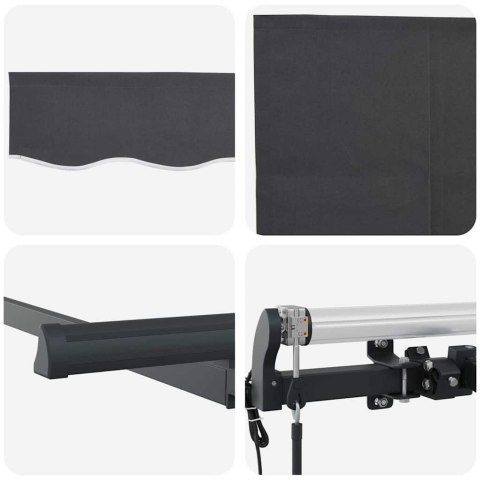 MARKIZA ZWIJANA ANTRACYT 300X200CM TKANINA