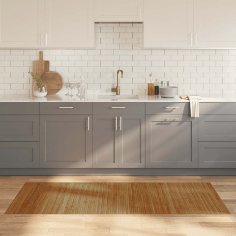 DYWAN PROSTOKĄTNY BRĄZOWY 80X200CM BAMBUSOWY