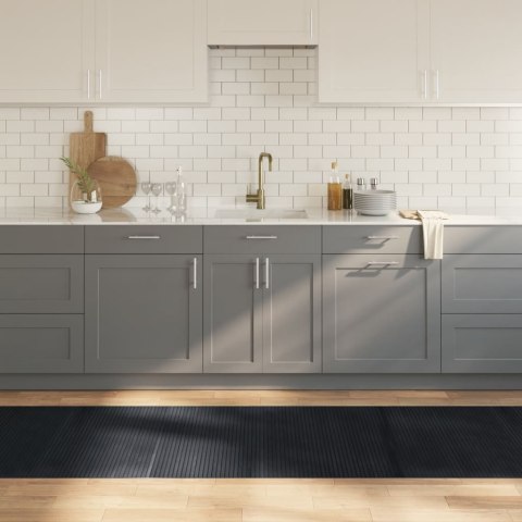 VidaXL Dywan prostokątny, czarny, 80x400 cm, bambusowy