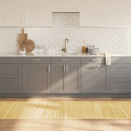 VidaXL Dywan prostokątny, jasny naturalny, 80x400 cm, bambusowy