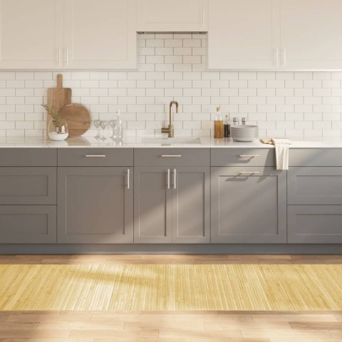 VidaXL Dywan prostokątny, jasny naturalny, 80x400 cm, bambusowy