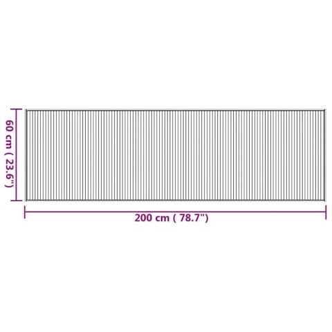 DYWAN PROSTOKĄTNY NATURALNY 60X200CM BAMBUSOWY