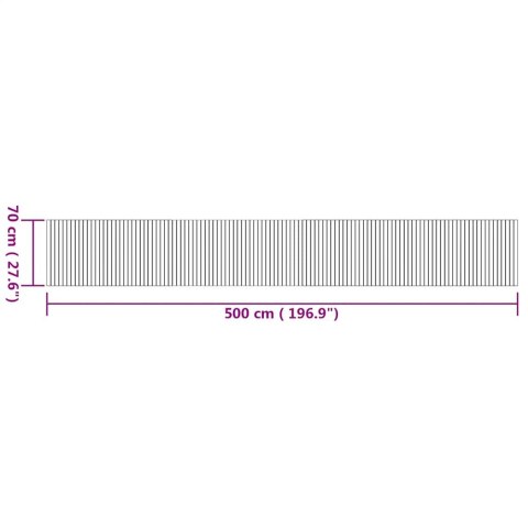 VidaXL Dywan prostokątny, naturalny, 70x500 cm, bambusowy