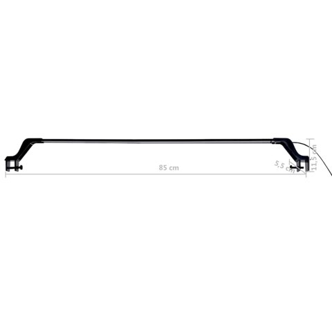 VidaXL Lampa LED do akwarium, z zaciskami, 90-105 cm, niebiesko-biała